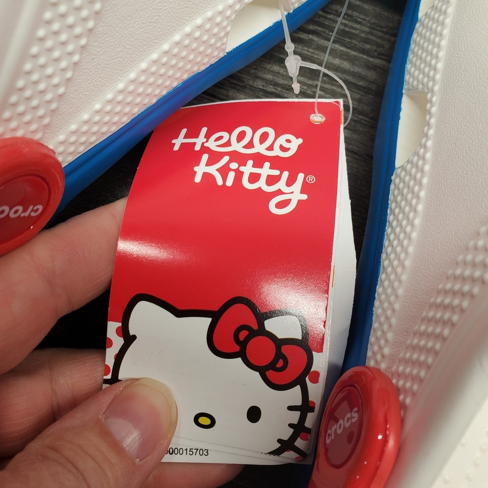 Hello Kitty Crocs Iam Classic Clog 50th Anniversary Unisex Adult M10 W12 WHT NWT - Picture 3 of 4